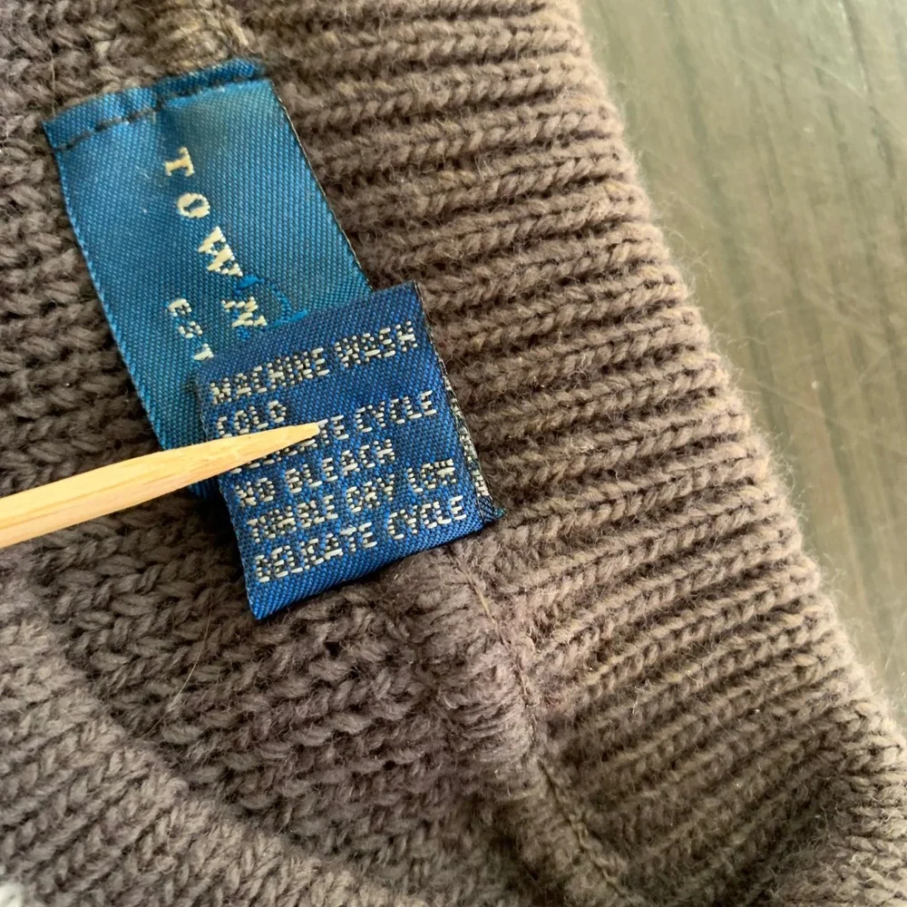 Vintage Towncraft Aztec Pattern Knit Sweater Mens XL USA RetroGray Blue Burgundy